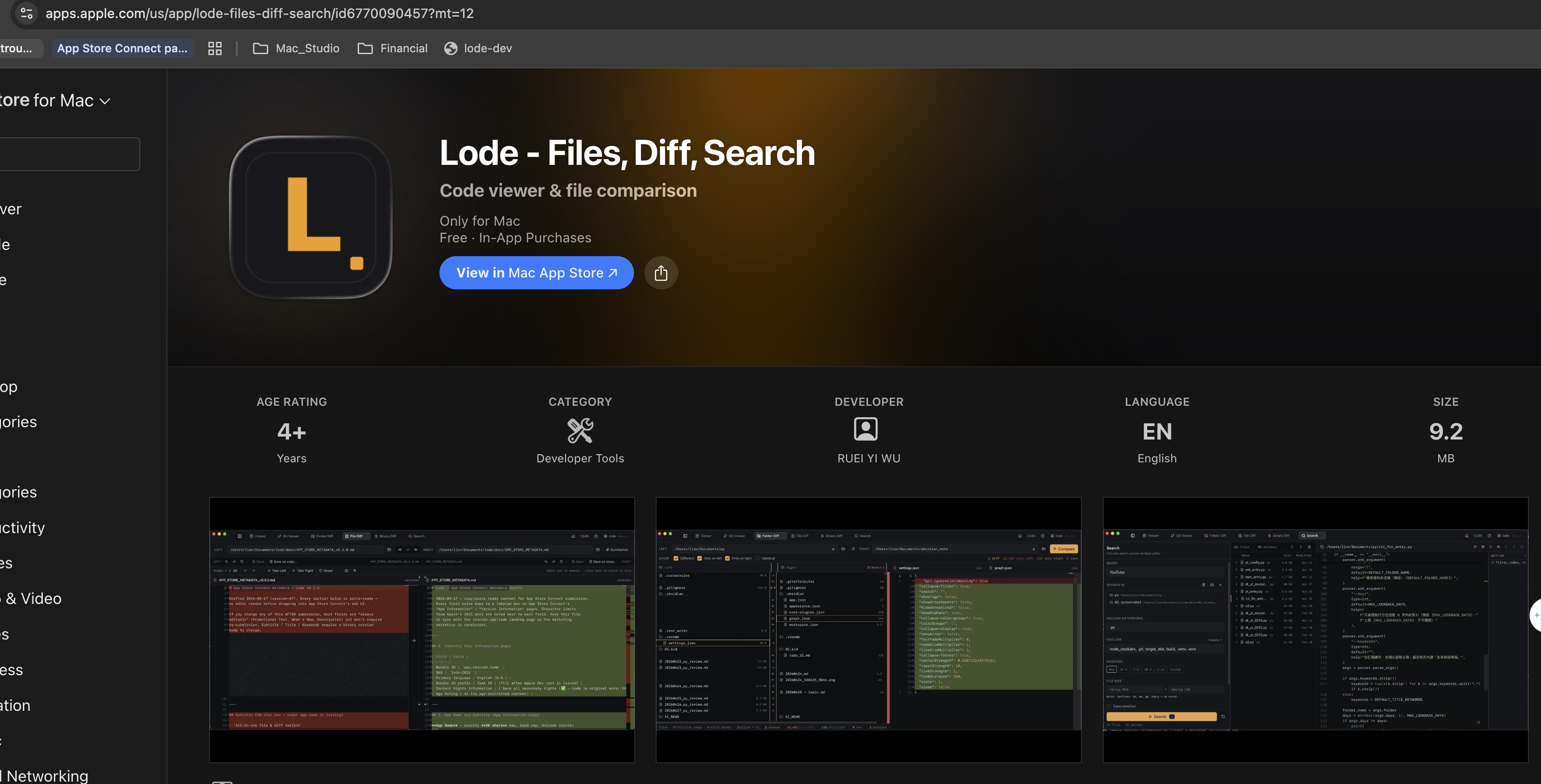 Mac App Store — Lode live