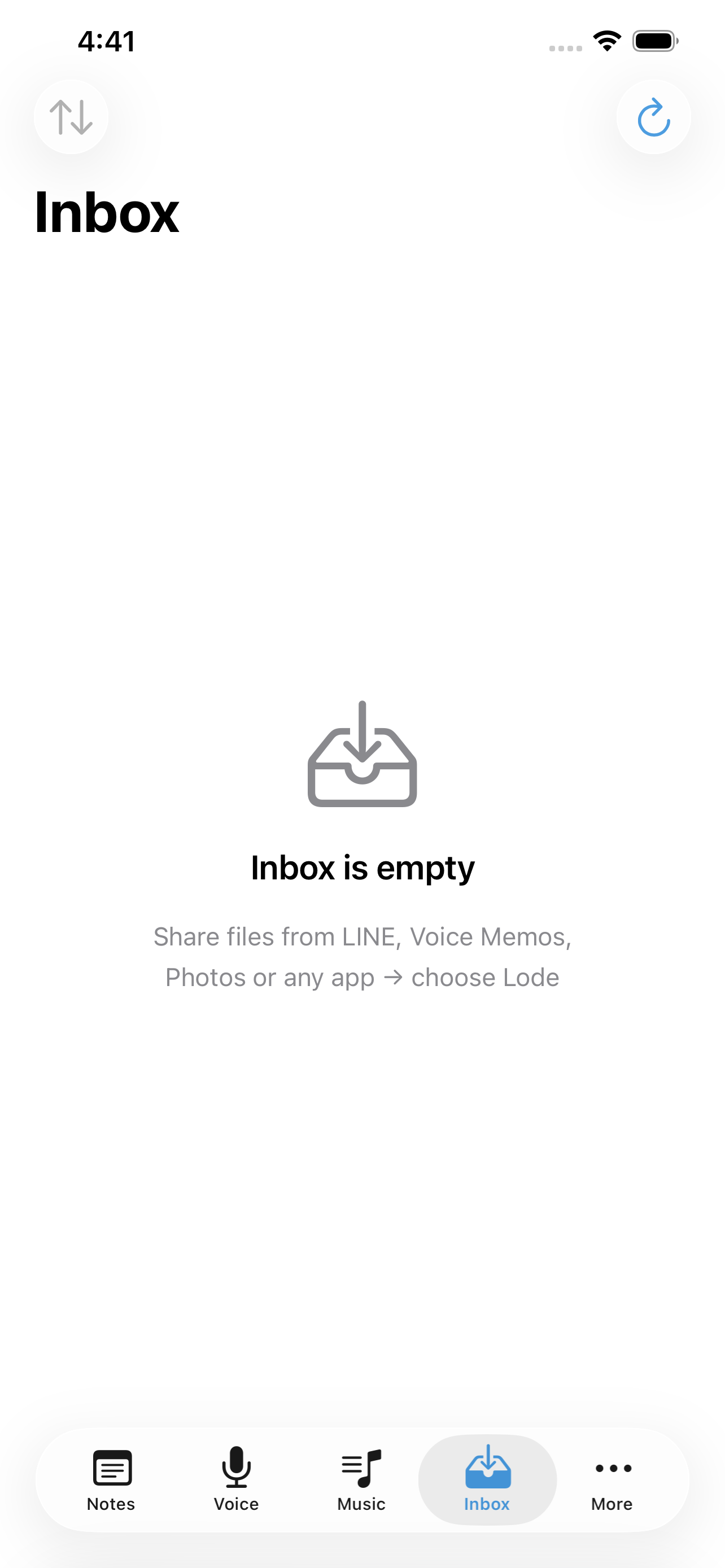 Inbox 從任何 App 分享檔案進來