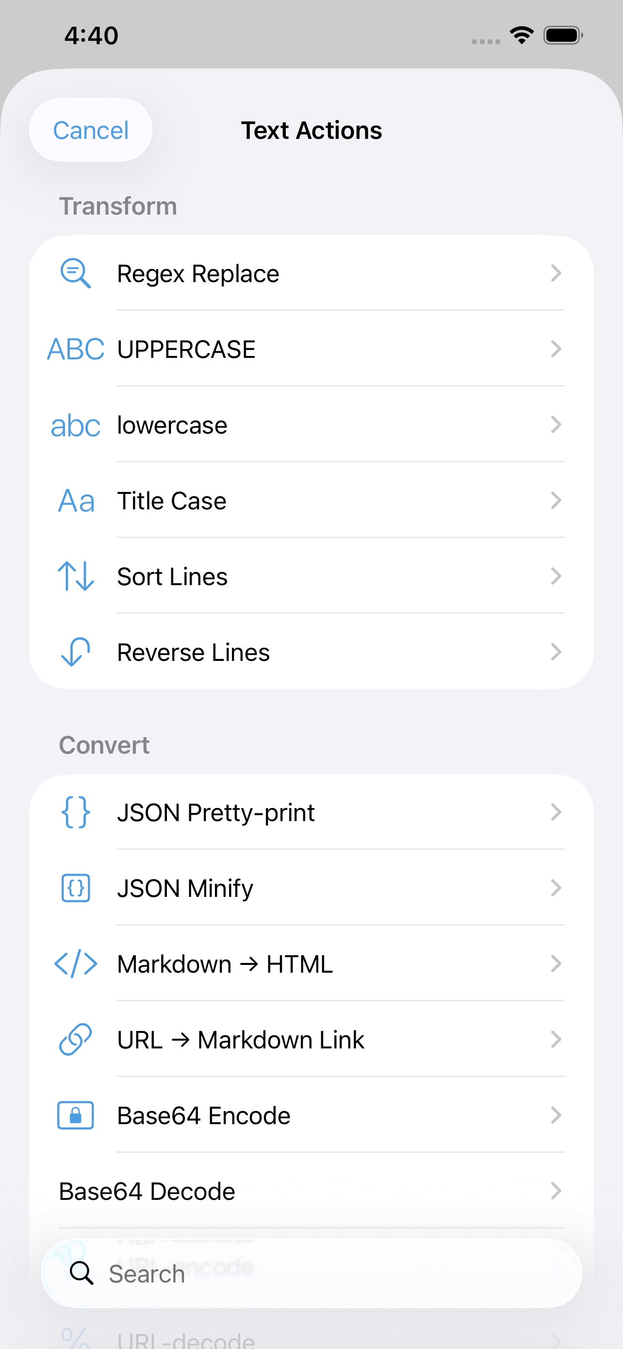 Text Actions — Regex、JSON、Markdown、Base64