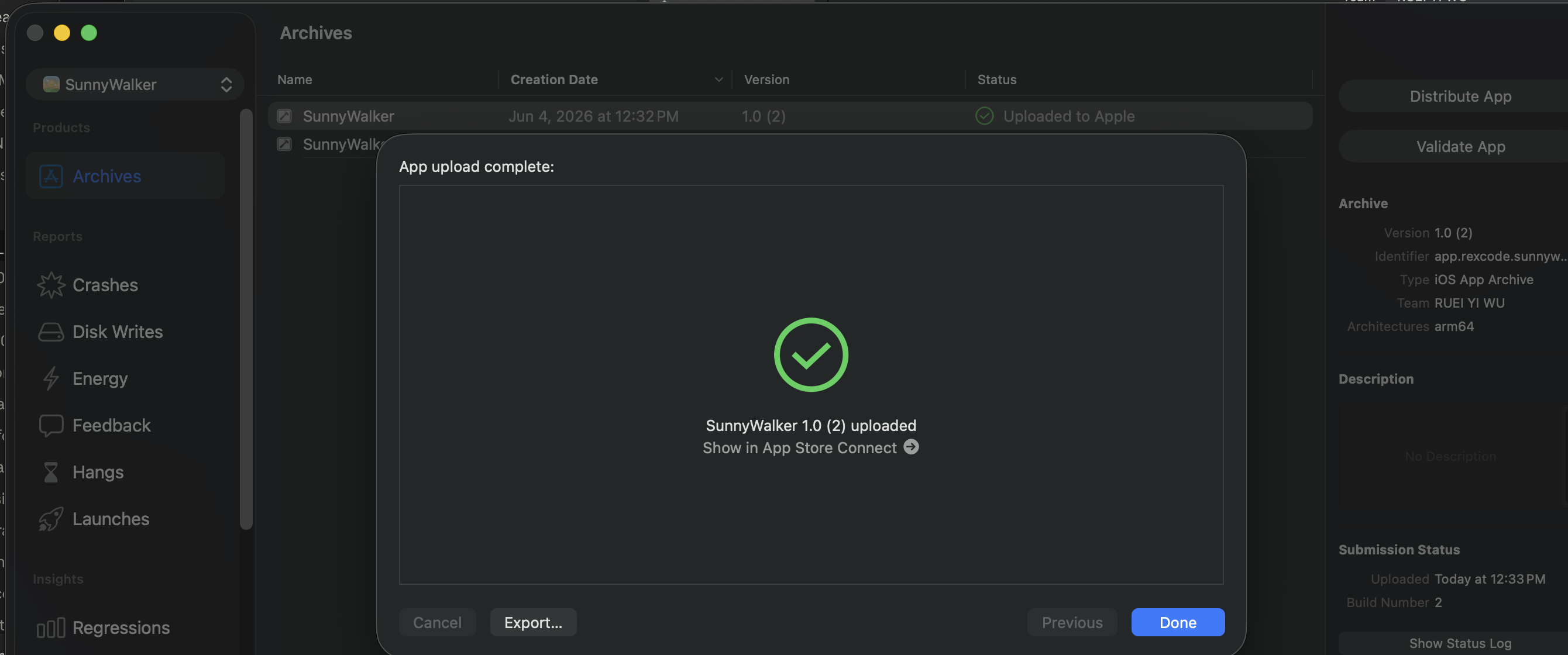 App Store Connect — Missing Compliance