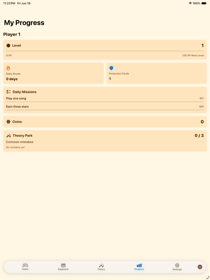 iPad 學習進度 Progress